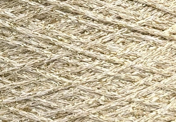 Torcitura di Domaso Art. Bartok 1/3400 – Viskose mit Lurex col. Creme BK62